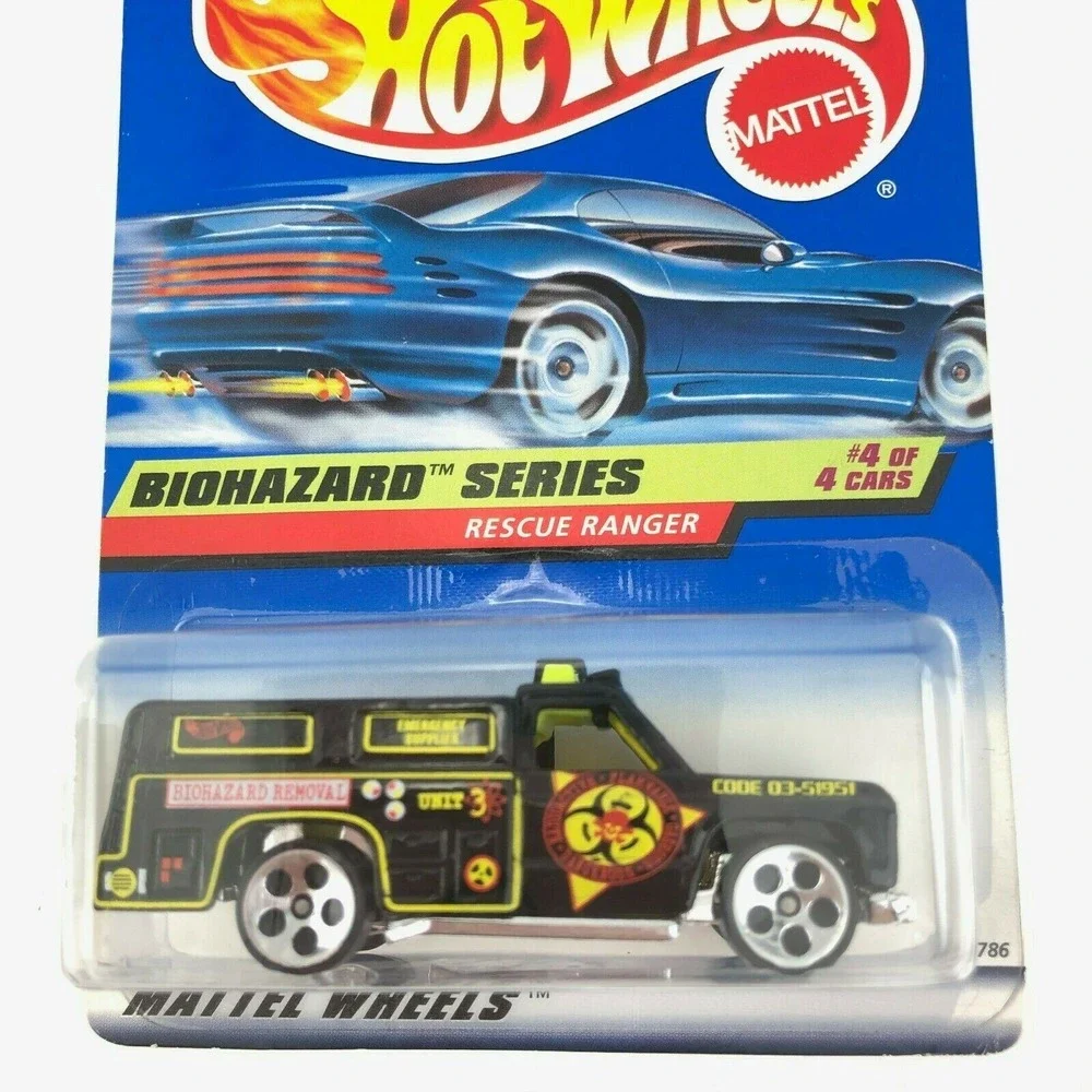 Hot Wheels Biohazard Series Rescue‎ Ranger Truck Black Die Cast 1/64 Scale #720